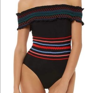 Red Carter off shoulder bathing suit. Brand new!